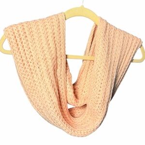 Rose Gold Knit Infinity Scarf Daisy Fuentes One Size Soft Acrylic Cozy Womens